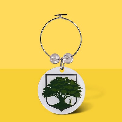 Offset Printed Wine Charms 0.75"