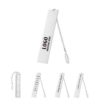Metallic Stainless Steel Bookmark