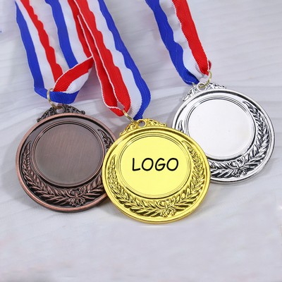 Zinc Alloy Blank Medal Flat Round Golden Platinum And Red Copper Award Medals