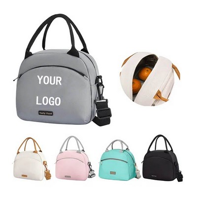 Insulated Lunch Bag with Large Capacity Front Pocket