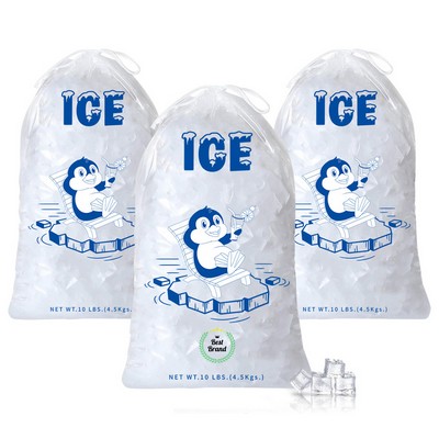 10Lb. Reusable Drawstring Ice Storage Bags