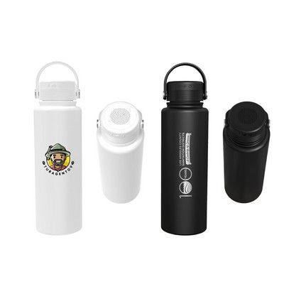 Perk Double Wall SS Vacuum Wireless Bluetooth Bottle