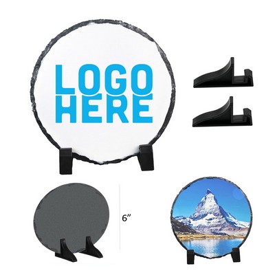 6" Circular Sublimated Photo Slate