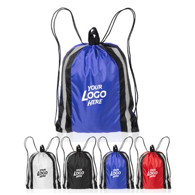 Large Reflector Drawstring Backpacks