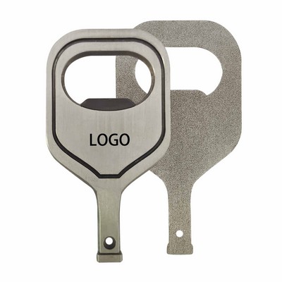Pickleball Zinc Keychain Bottle Opener