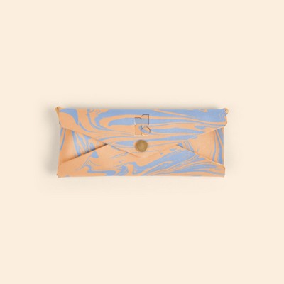 Marbled Leather Envelope - Large