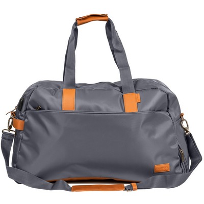 Champs Luggage The Weekender Gray Duffle Bag w/Usb Port Size 12" X 21"