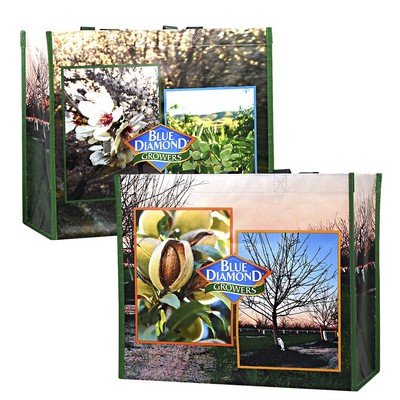 145g Full-Color Laminated Woven Promotional Custom Tote Bag (15"x13"x8")