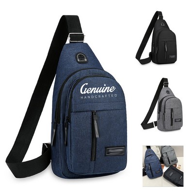 Oxford Fanny Pack with Earphone Hole