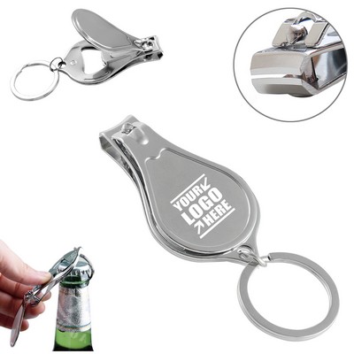 Water Drop Nail Clippers with Bottle Opener Key Ring