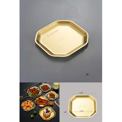 Stainless Steel Snack Seasoning Plate 4.3"