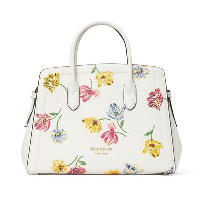 kate spade new york Knott Tulip Toss Medium Satchel - Cream Multi