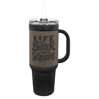 Polar Camel 40 oz. Leatherette Travel Mug
