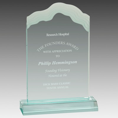 Frosted White Cap Edge Acrylic with Base