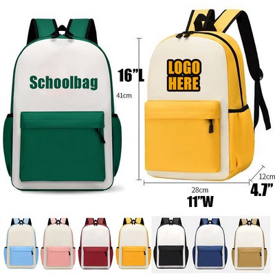 Full Color Imprint Lightweight School Backpack(16" x 11")