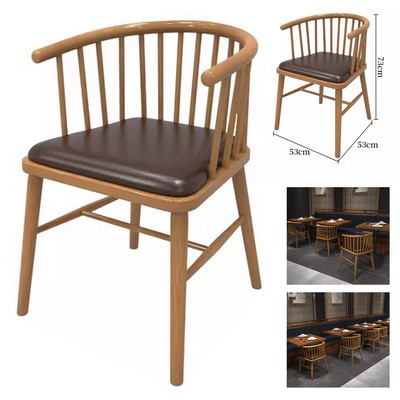 Soild Wood Dining Chairs W/ Wide Backrest