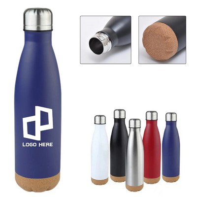 17Oz Cola Shape Water Bottle W/ Cork Bottom