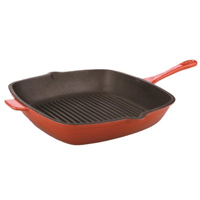 BergHoff Neo 11" Cast Iron Square Grill Pan, Orange