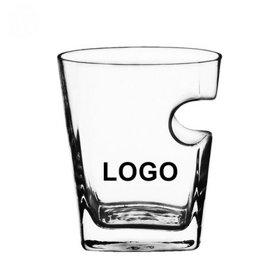 Whiskey Glass with Cigar Holder