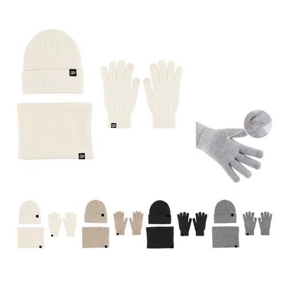 Winter Hat Scarf Gloves Set