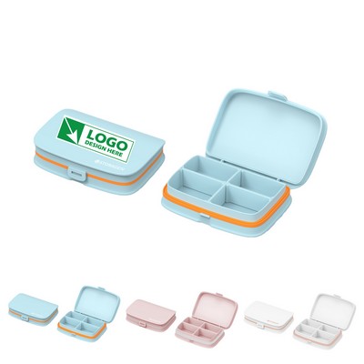 Portable Pill Organizer with Removable Compartments
