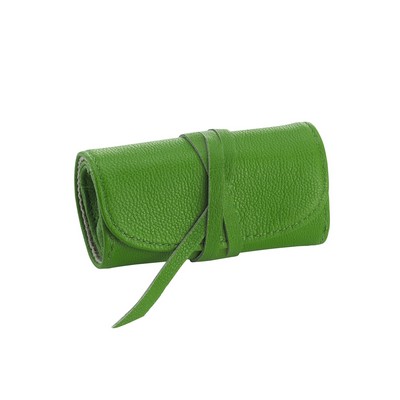 Goatskin Leather Small Jewelry Roll