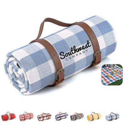 Extra Large Portable Picnic Blanket with Easy Carry Handle