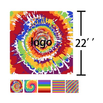 LGBT Pride Rainbow 100% Cotton Paisley Bandanna 22"x22"