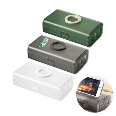 Electronic Travel Organizer Box with Lid and Phone Holder