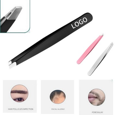 Stainless Steel Slant Tip Tweezers