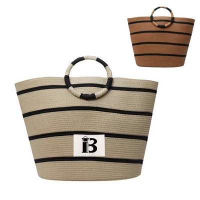 Large Capacity Women Straw Tote Bag