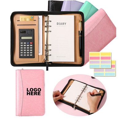Multifunction A6 Organizer Zippered Planner Binder Notebook