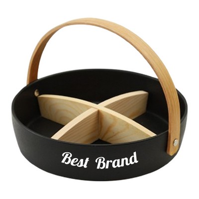 Portable Ceramic Fruit Container With Handle