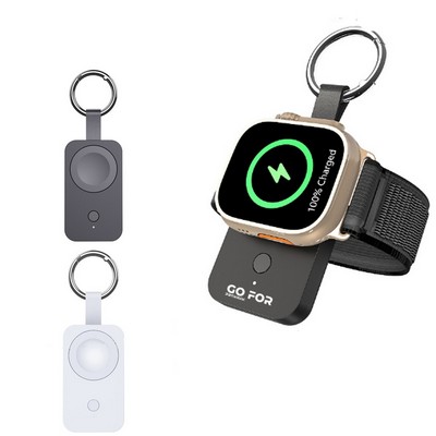 Portable Watch Wireless Charging Power Bank with Keychain