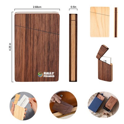 Wood Business Card Holders With Magnetic Closure