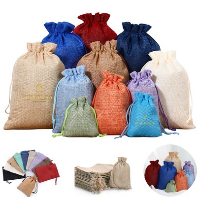 Multi-size Burlap Drawstring Bag