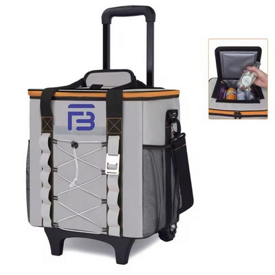 Insulated Rolling Cooler Bag with Wheels