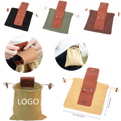 Outdoor Waist Foldable Canvas Foraging Bag