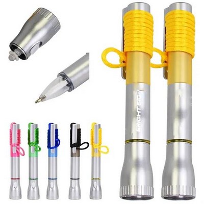LED Flashlight Pen with Lanyard