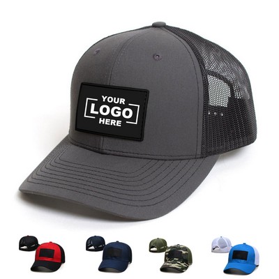 Trucker Cap With Leather Patch