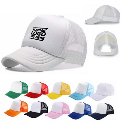 Adjustable 5 Panel Foam Mesh Trucker Cap