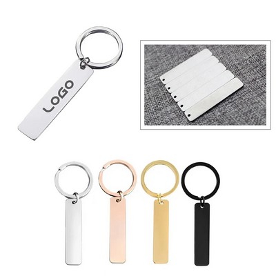 Stainless Steel Blank DIY Key Ring