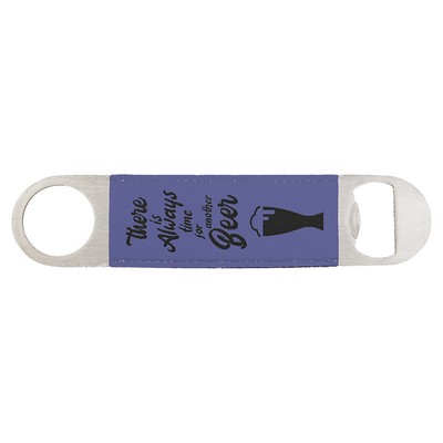 1 1/2" x 7" Purple Leatherette Bottle Opener