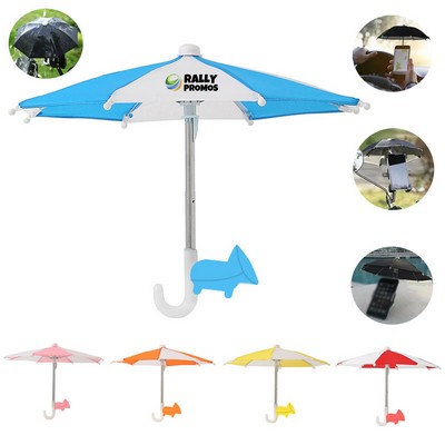 Mini Sunshade Umbrella Motorcycle Mobile Phone Stand