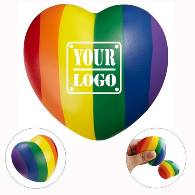 Rainbow Pride Heart-Shaped Stress Ball