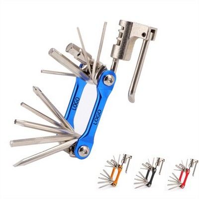 12" One Folding Portable Bicycle Multitool Tool Kit