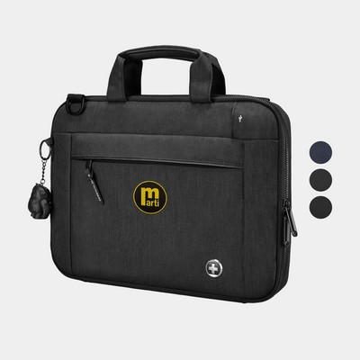 SwissDigital® BOLLIGEN USB Charging Port Business 14? Laptop Sleeve
