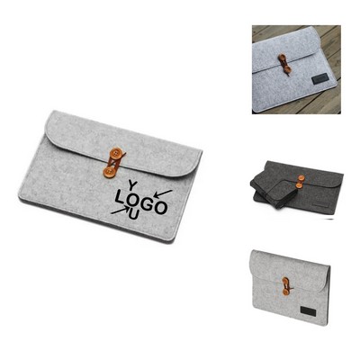 Felt Laptop Sleeve with Accessory Pockets