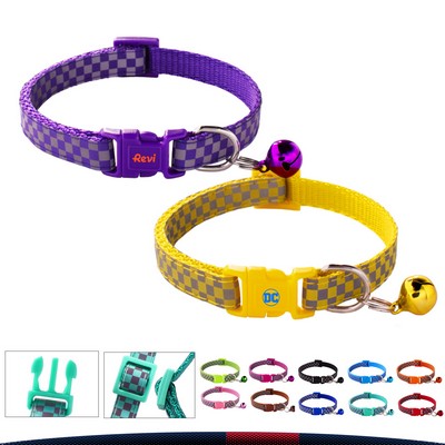 Wagglo Reflective Checkerboard Pet Collar