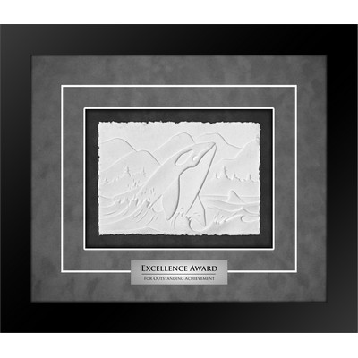 Orca - Cast Paper Sculptured Art - Shadowbox Award